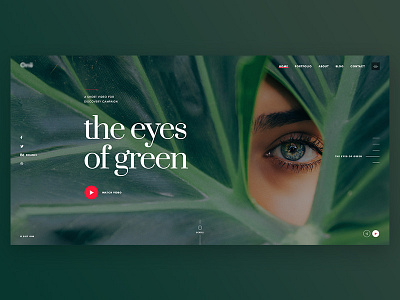 Green Look branding creative design dribbble natural typography ui web website banner