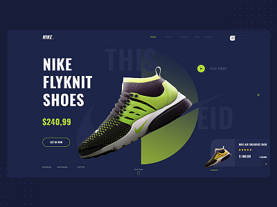 Nike Shoes creative design illustration product product design typography ui ux web