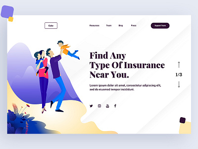 Insurance Agency agency branding clean creative design dribbble flat gradients ico illustration logo minimal product trading typography ui ux vector web website