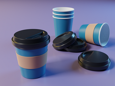 CoffeCups 3d blender coffee coffee cup cup