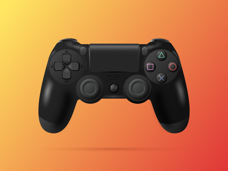 PS4 Controller psd playstation illustration sketch videogames controller ps4