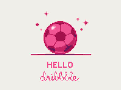 Hello Dribbble! dribbble soccer soccer ball