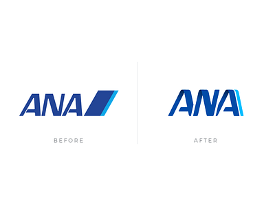ANA logo | Before & After before after logo logodesign sketch visual design