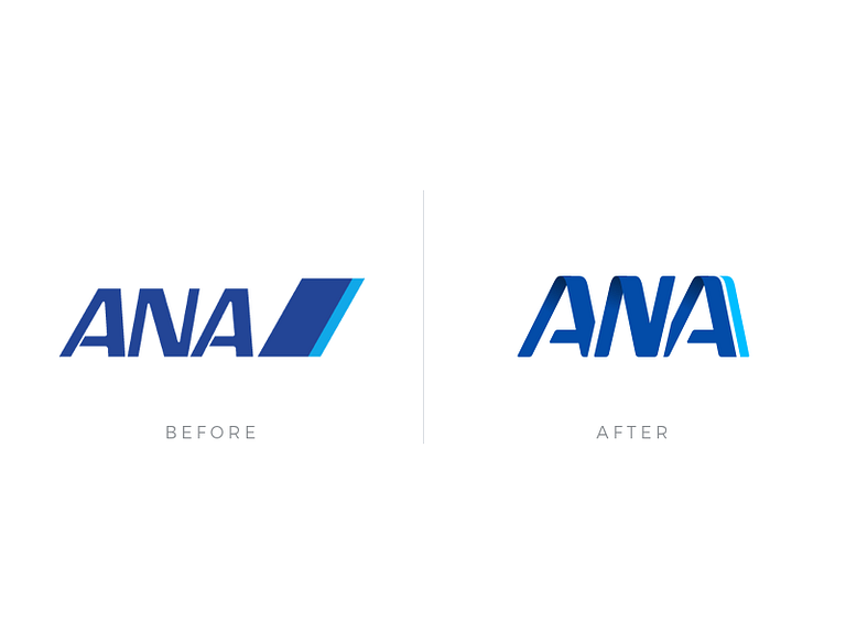 ANA logo | Before & After by Hesam Khoda on Dribbble