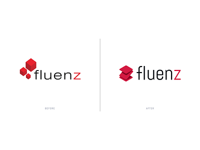 Fluenz - Logo (before after) before after branding logo logo design sketch visual design