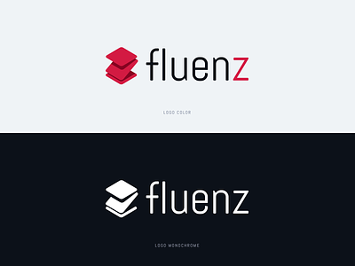 Fluenz - Logo (Color & Monochrome) brand design logo logo design monochrome sketch