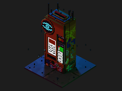 Cyberpunk Vending Machine | seppeku_doge cyberpunk magicavoxel vending machine voxel