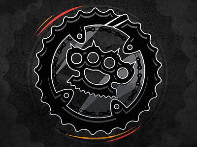 The Crank Fighter bike icon logo mtb