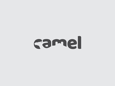 camel design flat typography vector