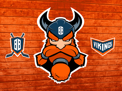 Vikings Hockey brand branding hockey illustration roller roller hockey sport vector viking vikings