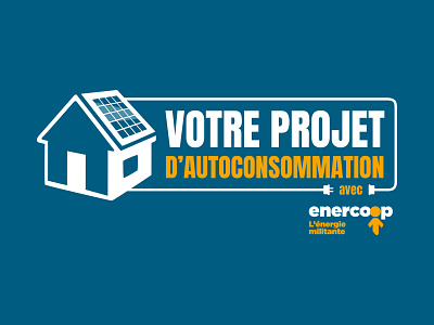 Logo Autoconsommation autoconsommation electricity enercoop energy green energy house solar energy solar panel