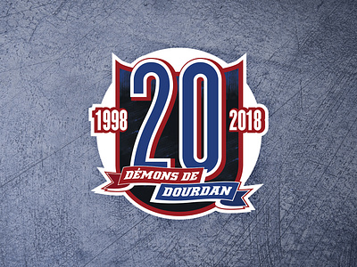 20 years anniversary - Hockey Team Logo 20 anniversary celebration demons dourdan french hockey logo roller twenty years