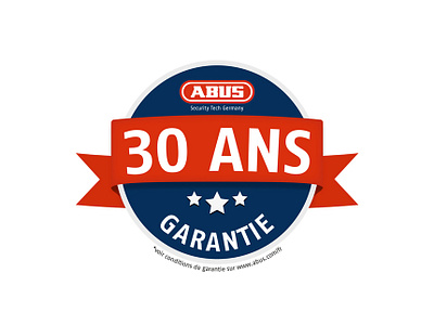 ABUS - 30 years warranty 30 abus garantie guarantee label warranty