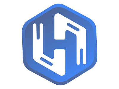 H Gradient Logo blue theme community design gradient color graphic illustration logo logo design uidesign