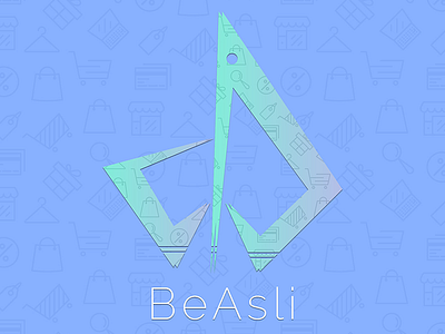 BA (BeAsli) logo ba logo ecommerce design ecommerce logo flat design gradient logo logo