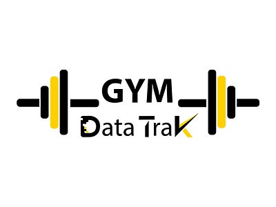 Gym Datatrack data logo datatrack logo dumbell graphic design gym gym datatrack gym logo logo