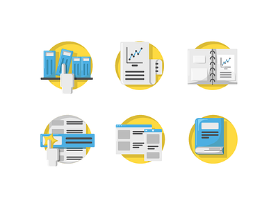 Icon Set - 01 analysis flat geometric icons illustration information interaction interface research set vector