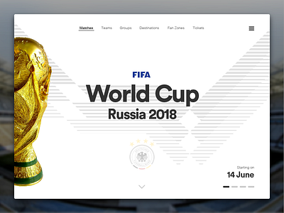 #003 #dailyui Landing Page dailyui fifa world cup football illustrator landing page ui website