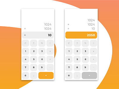 #004 #dailyui Calculator calculator dailyui illustrator mobile app sketch ui ux