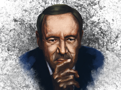 Kevin Spacey actor digital art graphic art illustration kevin spacey painting photoshop portait wacom