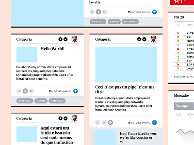 Diário Económico — newspaper website proposal clean excentricgrey grid modular news newspaper website