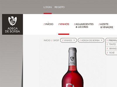 Adega De Borba - website redesign draft ecommerce excentricgrey portugal ui website wine winery