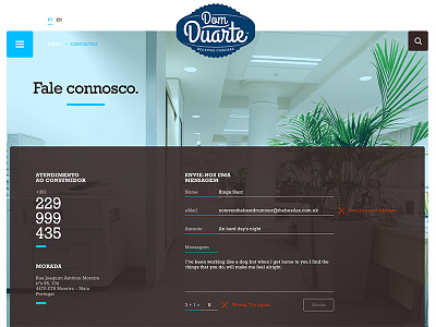Dom Duarte contact form contacts portugal website
