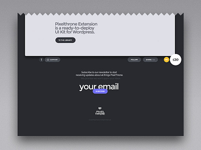 Pixelthrone Extension — WIP addon footer market pixelthrone plugin themeforest website wordpress