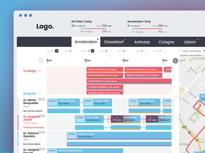 Heal — Operations Management Dashboard v3 admin dashboard management operations product design saas scheduling software team tool