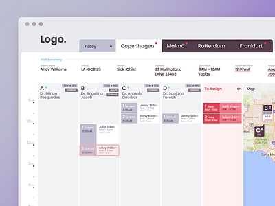 Heal — Operations Management Dashboard v4 admin dashboard design management operations product saas scheduling software team tool