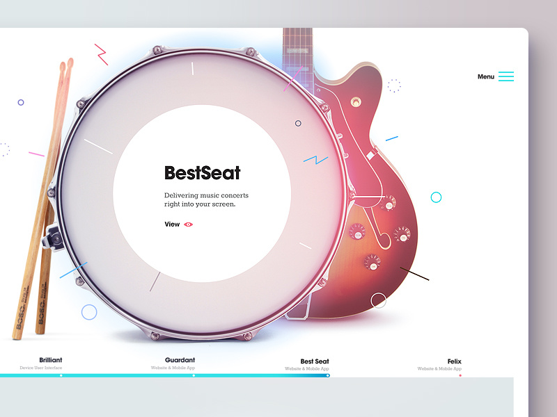 44 studio — Sneak Peek 2 header website visuals agency
