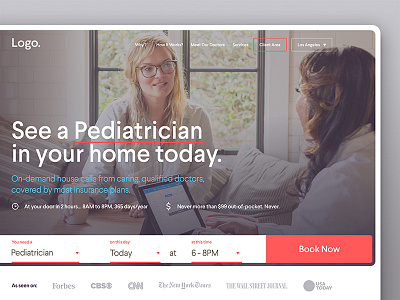 Heal — House Call Doctors project — website doctors house call on demand startup website