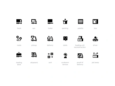 Logistics — 16x16px Icon Set for WebApp 16px icons logistics web app