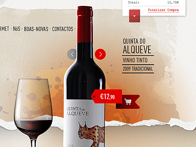 Wine Shop homepage