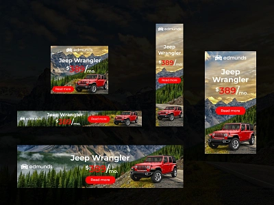 Jeep Wrangler Banner Ad ads adwords banner banners design designer google ad banner photoshop web design webdesign