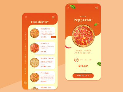 Food delivery app delivery design designer food photoshop pizza ui web design webdesign