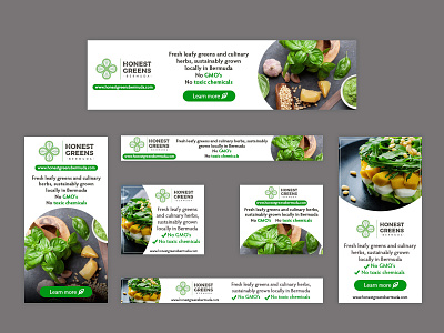 Honest Greens - Banner ads ads adwords banner banners design google ad banner