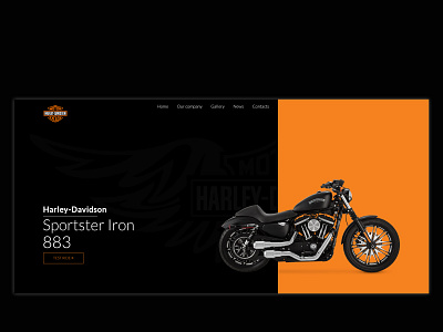 Concept Harley-Davidson Sportster Iron 883 designer photoshop ui uidesign uiux web design webdesign