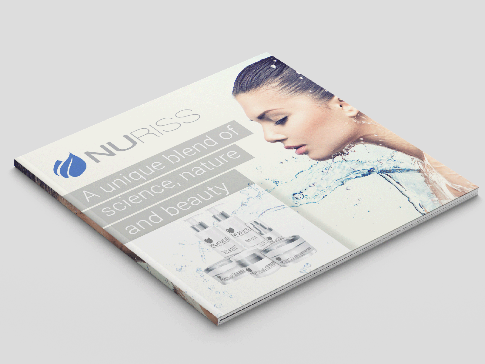 Nuriss Skin Care Brochure 14 pages adobe illustrator branding brochure design graphics logo modern multi page nice package