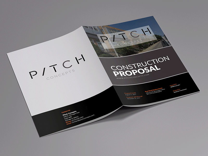 Construction Proposal brochure modern multi page nice
