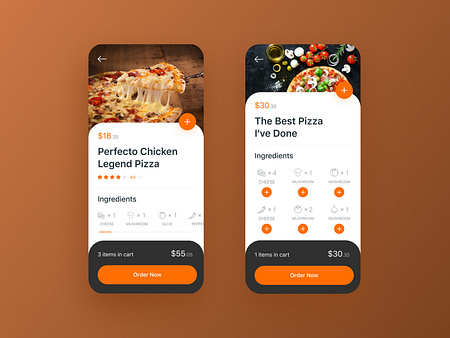 Pizza Mobile App by Nikolay Krayniy on Dribbble