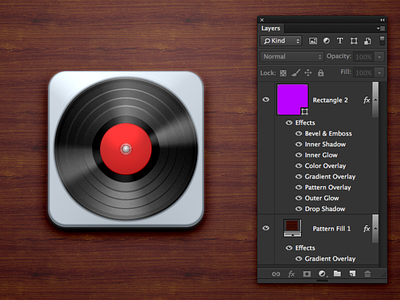 Layer Style Challenge Record Player Icon