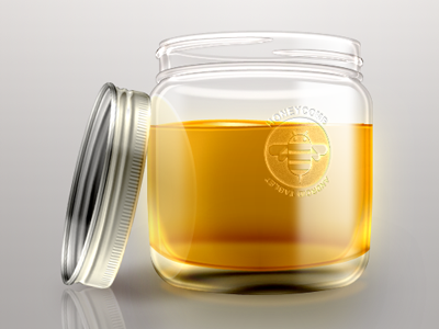 Honey Improvement bottle honey icon photoshop sweets yellow