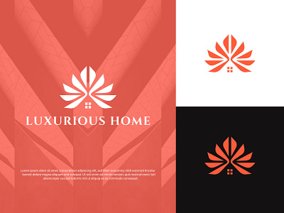 LUXURIOUS HOME LOGO branding design home logo icon identity illustration logo logodesign luxury home logo minimal logo property logo realestate logo vector
