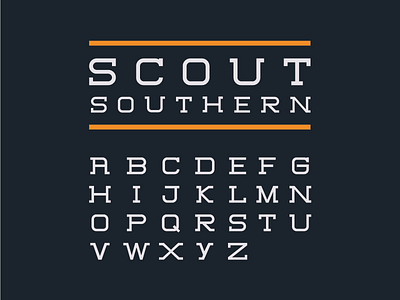 SCOUT - A Slab Serif Typeface design font font design logo logo design minimal thick lines typography