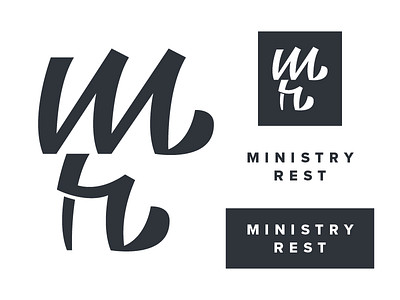 Ministry Rest // Custom Script & Logo branding custom handwritten lettering logo script
