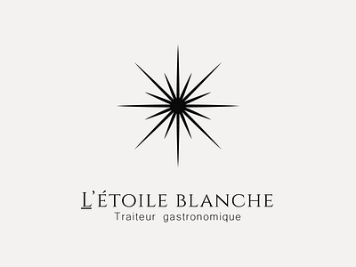 L'étoile blanche restaurant traiteur adobe illustrator branding communication company design logo restaurant restaurant logo typography vector