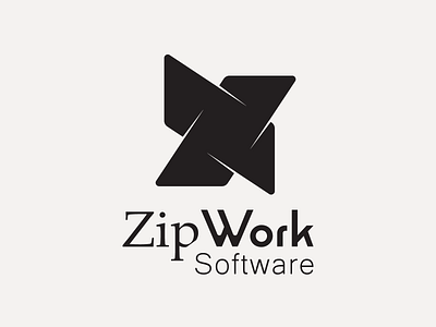 ZipWork Software adobe illustrator branding communication company design logo software company software development typography vector