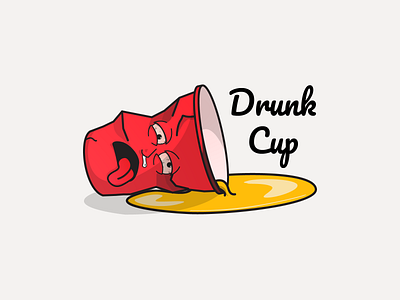 Drunk cup - Funny concept art adobe illustrator advertising agency concept art concept design funny funny character funny illustration illustration vector
