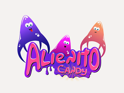 Alienito candy adobe illustrator brand identity branding candy communication company design logo typography vector